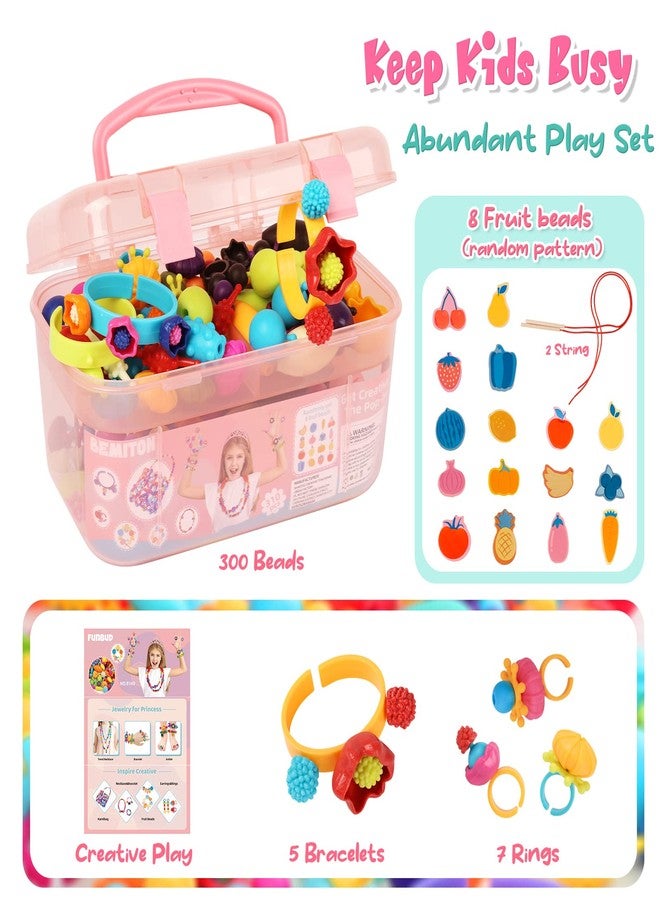 BEMITON Ideal Birthday Gift for Girls Aged 3 4 5 6 7 - Pop Beads Jewelry Making Kit, Arts and Crafts Toys for 3-7 Year Old Kids, DIY Set for Creative Play - Image 5